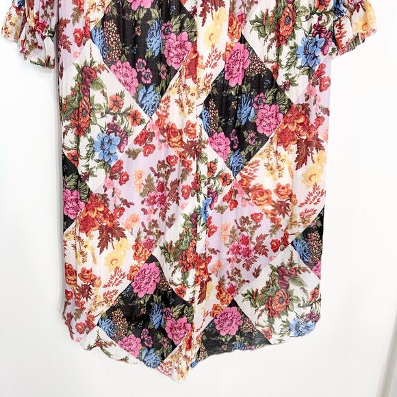 Anthropologie Maeve Shara Pleated Midi Dress Floral Modest | Pink White | SZ S - Picture 10 of 15